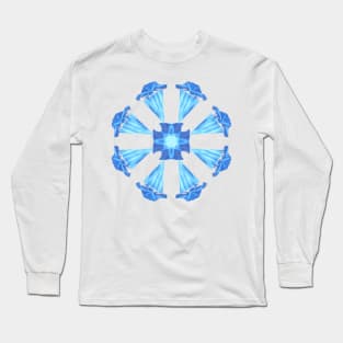 Blue mandala Long Sleeve T-Shirt